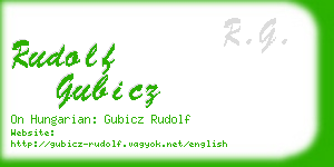 rudolf gubicz business card